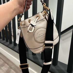 New w/ tags white leather coach bag